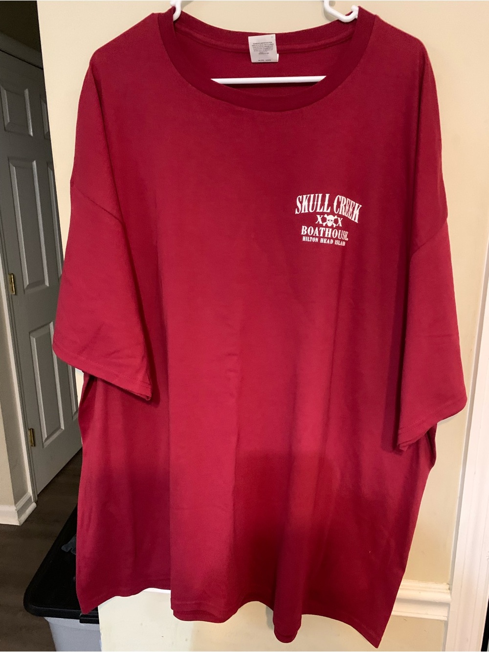 Hanes Men's Deep Red Graphic Short Sleeve Tee
